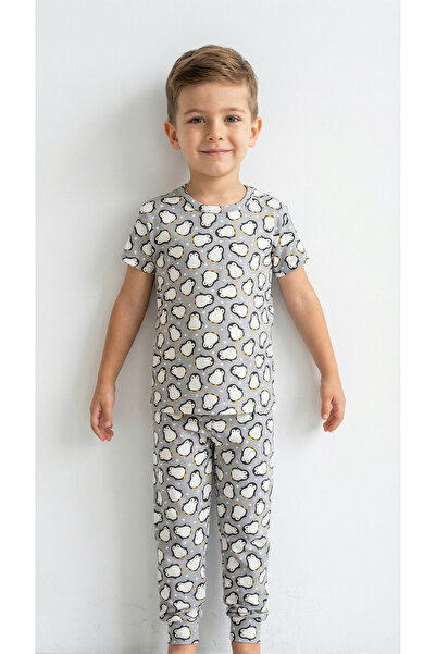 çamaşır bahçesi kendinize iyi bakın Комплект детска пижама с шарки с къс ръка...