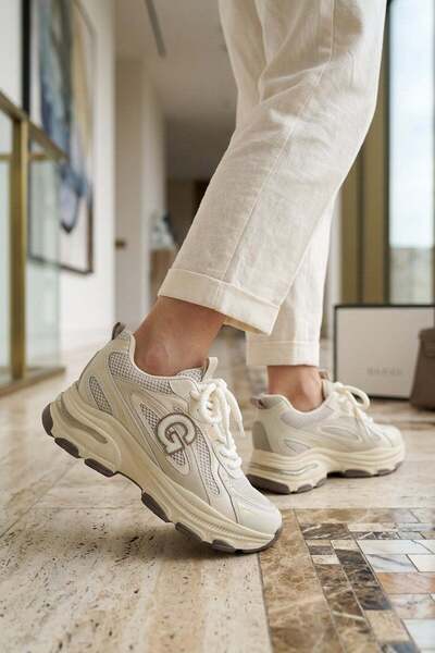 Guja Sharon Imported Special Series Hidden Padded Women's Sneakers Beige