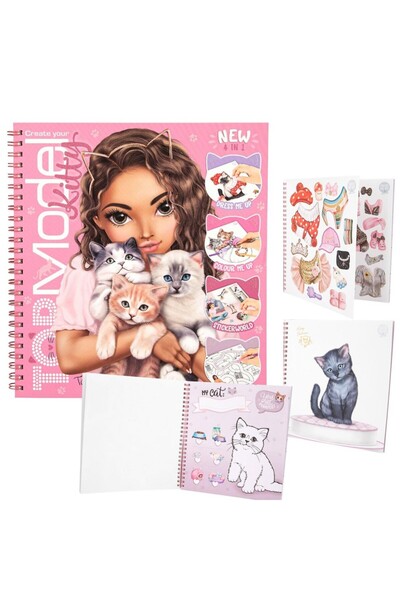 Top Model Kitty Coloring Book