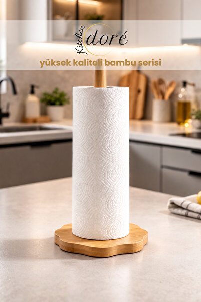 KitchenDORE Bambu Kağıt Havluluk Masaüstü Yüksek Kaliteli Bambu Rulo Dik Peçe...