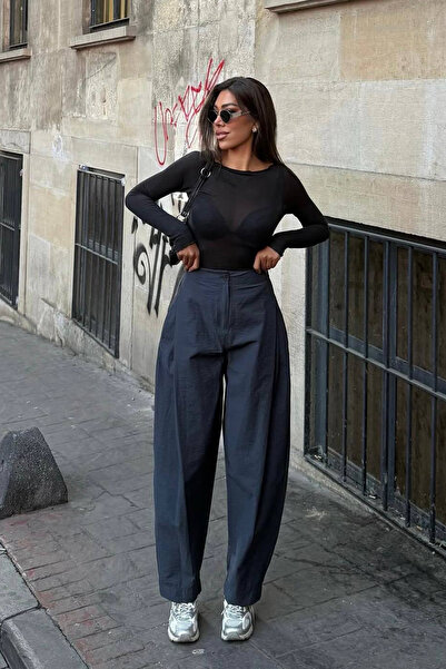 Ortaya Çık Anthracite Oversized Parachute Pants
