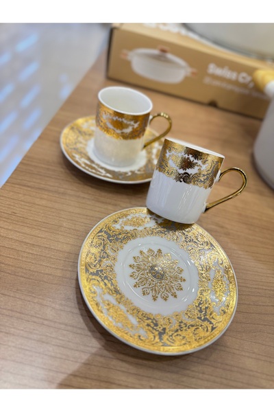 hediye Esterhomedecor Porcelain Coffee Cup for 2 Persons