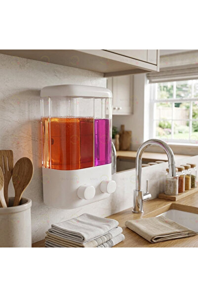 MAİN SHOP 1 bucată dozator de săpun adeziv pentru bucătărie, 1000 ML, design ...