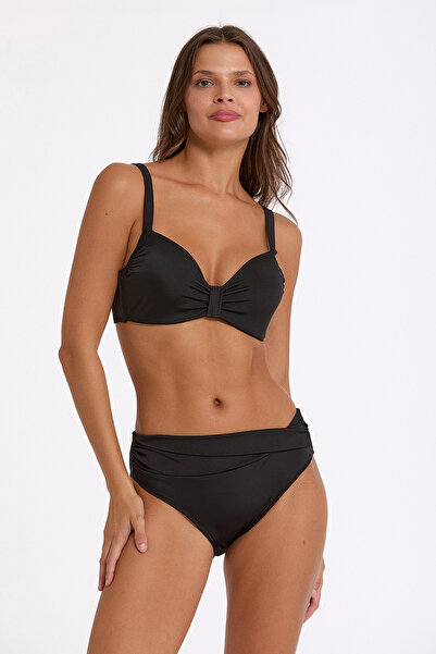 Argento Set bikini negru pentru femei, fără sârmă piese, cu bretea ajustabilă...