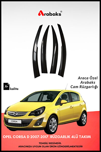 Arabaks Opel Corsa D 2007-2017 Cam Rüzgarlığı 4'lü Takım (MUGEN TİP, DAYANIKL...