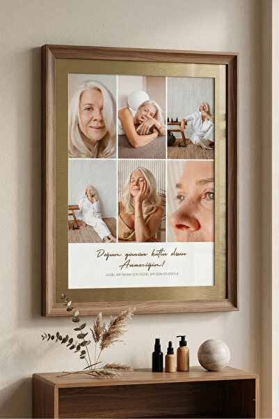 Atelier Baskı Anneye Hediye Kişiye Özel Fotoğraf Kolajlı Poster - Şık Tasarım...