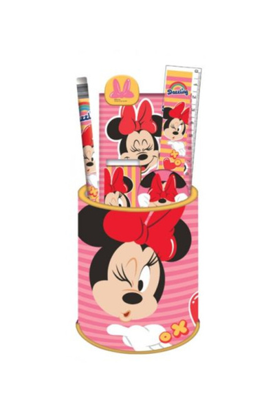 Minnie Mouse Set de 7 articole de papetărie Disney Minnie Wink, metalice, 24,...
