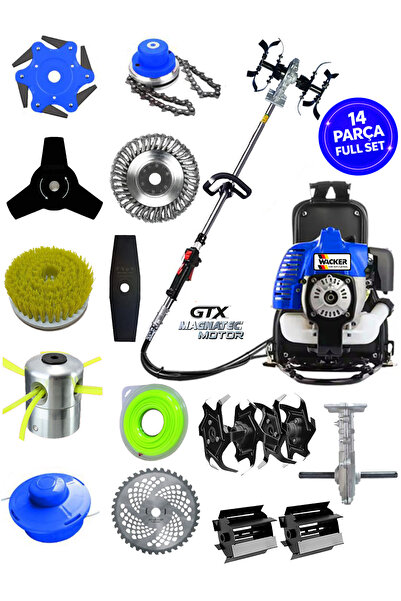 Wacker Pro German VRX-714 PRO Sırt Tırpan+ Akrobat Çapalama + Toprak Eşeleme ...