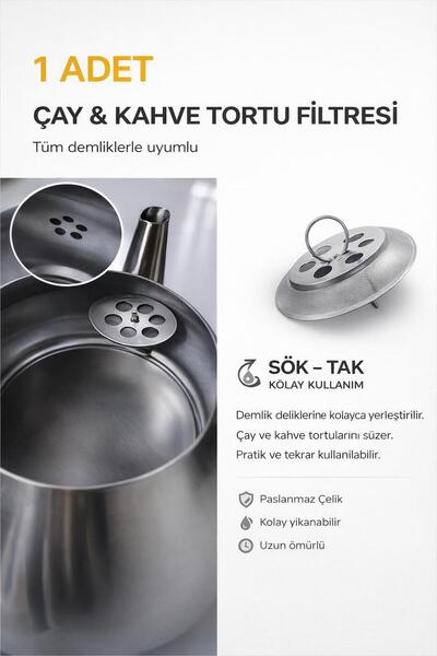 Hayveys قطعة واحدة من فلتر ترشيح الشاي والقهوة - مصفاة فتحة إبريق الشاي - مصن...