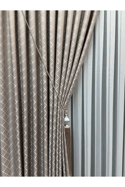 Emsal Modern pano fon perde Takım Sağ Sol