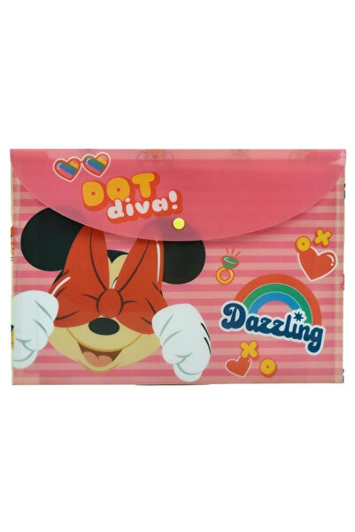 Minnie Mouse Dot Diva plastic folder with clasp 33x24cm Pink