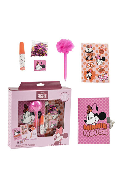 Minnie Mouse Set Jurnal Disney Roz cu 6 Accesorii