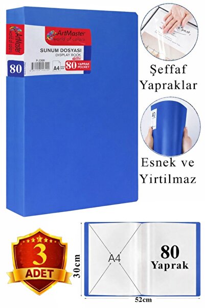 Artmaster Plavi prezentacioni fajl 80 komada, 3 komada u kesi, katalog fajla,...