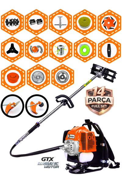 Wacker Pro German VKX-752 PRO Sırt Tırpan+ Akrobat Çapalama + Toprak Eşeleme ...