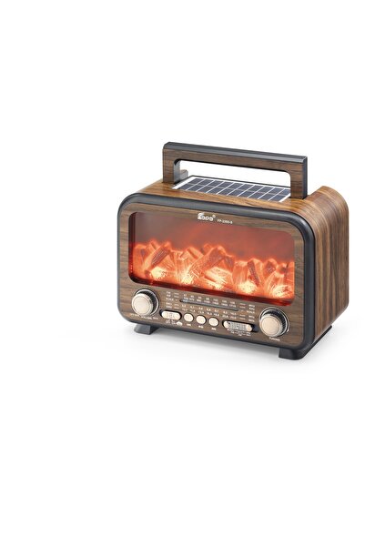 Skygo KRM Bluetooth Solar Panelli Fm Radyo Usb Tf Nostaljik Hoparlör Alev Efe...