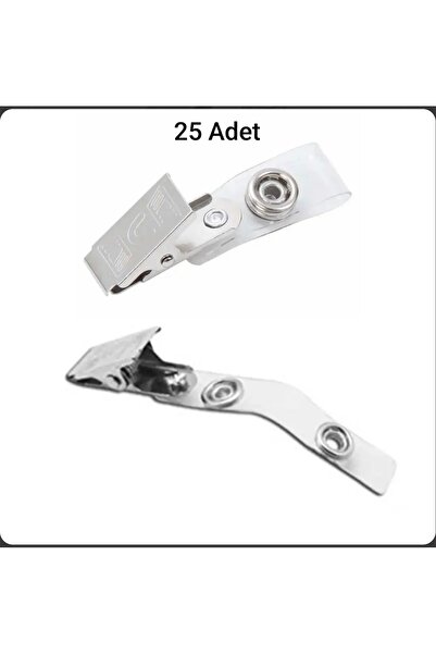 ValoriaHome 25 Adet Metal Yaka Klipsi Çıtçıtlı Kart Askı Aparatı – Personel İ...