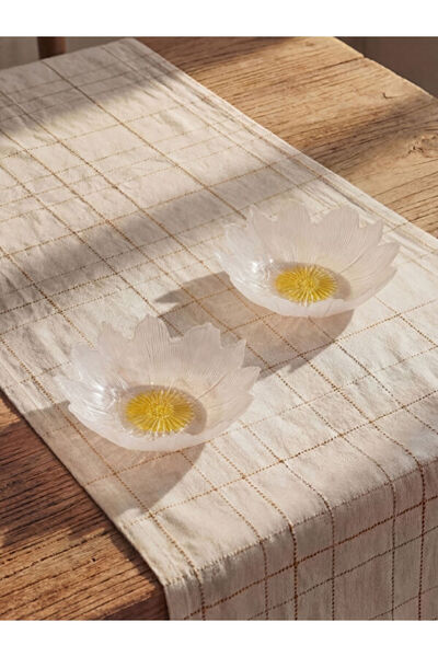LC Waikiki Rmz Gi̇yi̇m Farkiyla Flower Printed Glass Bowl Set of 2