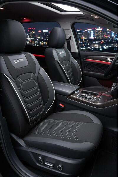 Esin Nove غطاء مقعد سيارة فاخر متوافق مع سيارة رينو كليو 5، مصنوع من قماش كتا...