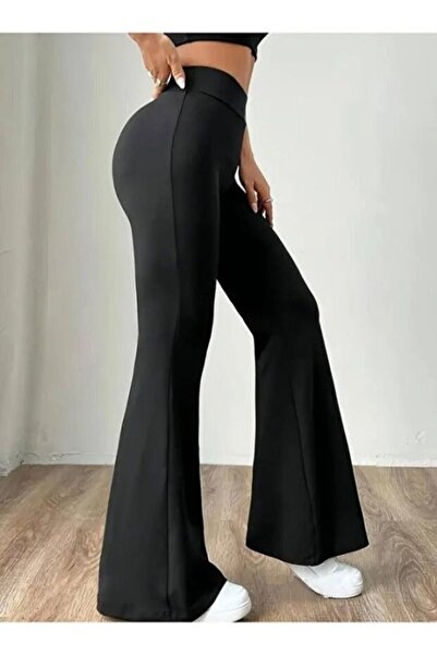 A&WİSE Women's High Waist Flare Leg Leggings