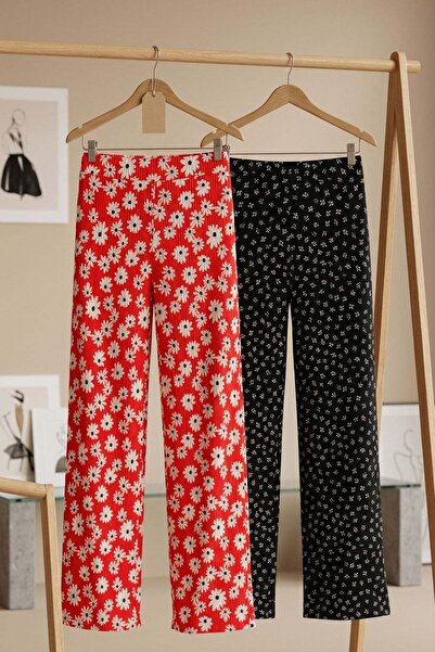 COTENCONCEPT 2 Pieces Comfortable Fit High Waist Wide-Leg Viscose Mix Women's...