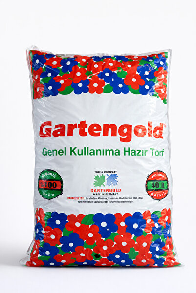 Gartengold Genel Kullanıma Hazır Torf 40 Litre – Organik Humus Katkılı Saksı ...