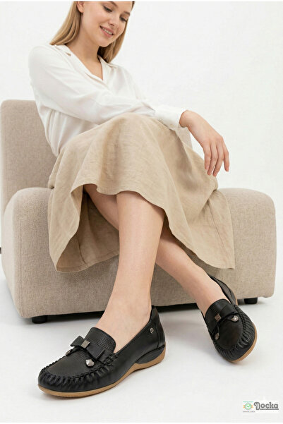 Mammamia Kadın Hakiki Deri Bağcıksız Ortopedik Yazlık Ayakkabı M27YA/3830