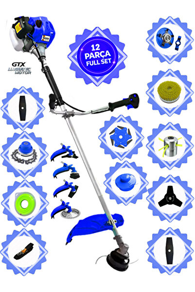 Wacker Pro German RZX-9100 PRO Yan Tipi Benzinli Ot Çalı Çim Biçme Tırpanı+ 1...