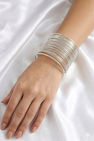 REBORN DESIGN Brass Wire Wrapped Model Silver Color Bracelet