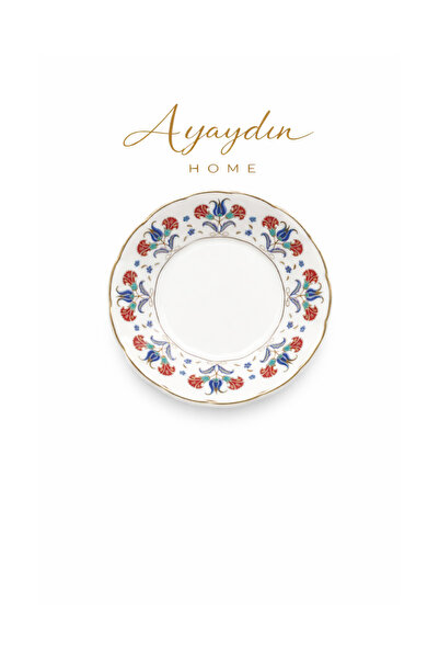 İpek Porselen Lale Desenli Çay Tabağı 6’lı Set – AYAYDIN HOME