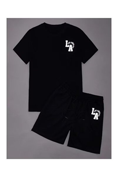 Massgai Unisex Design Los Angeles La Printed Oversized Short Sleeve T-Shirt S...