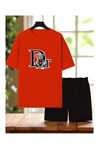 Massgai Design unisex Dr Bear cu imprimeu supradimensionat Mânecă scurtă tric...