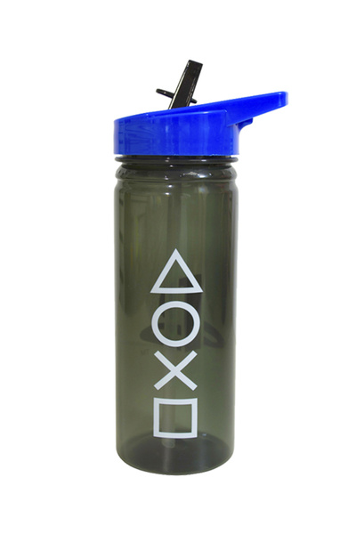 KIDSEUROSWAN Sticlă de apă din plastic pentru Playstation, 470 ml, neagră