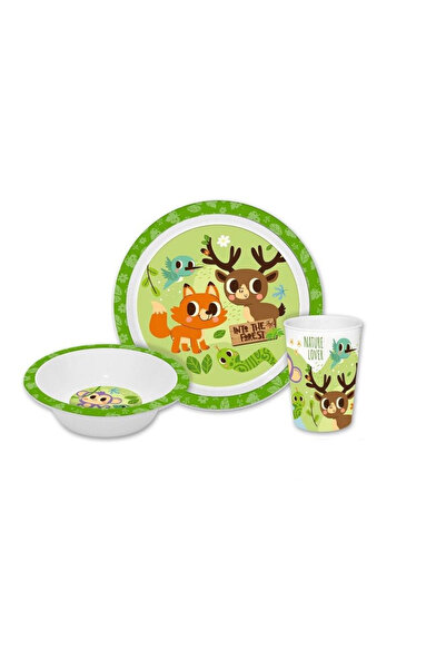 KIDSEUROSWAN Set mic dejun din melamină 3 piese Into The Forrest 3 ani