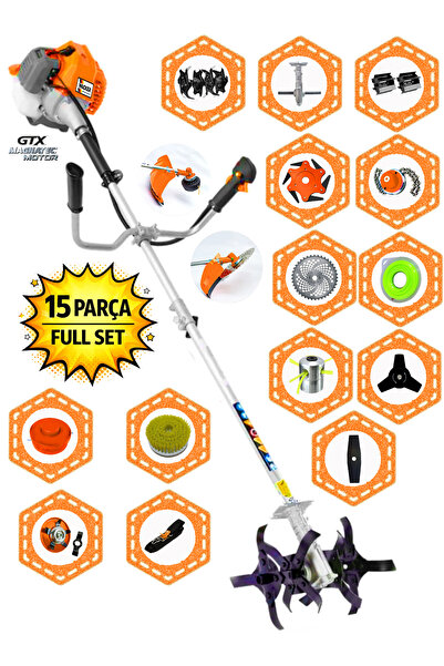 Wacker Pro German ZYROX-815 Seri Yan Tip Tırpan+ Akrobat Çapalama + Toprak Eş...