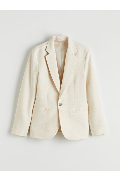 LC Waikiki Ecru Linen Look Boys' Blazer Jacket