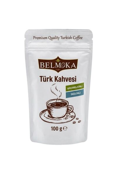BELMOKA بروميلين و إينولين كا بوشاح قهوة تركية 100 جرام