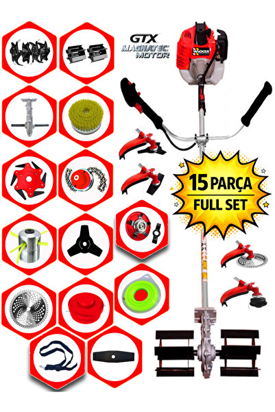 Wacker Pro German KAVRIX-735 Seri Yan Tip Tırpan+ Akrobat Çapalama + Toprak E...