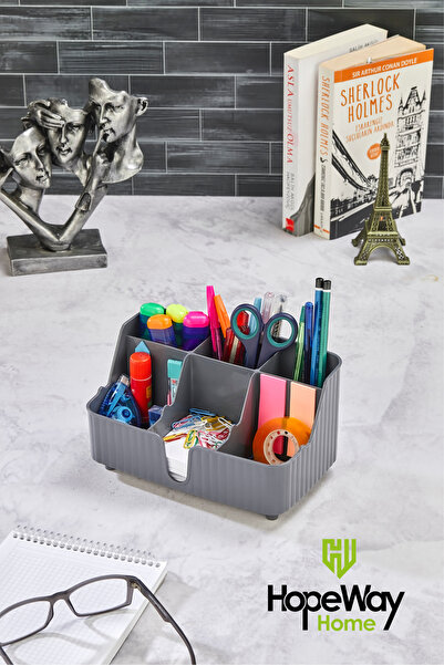 HopeWay Home Organizator de birou cu 6 compartimente și suport pentru pixuri ...