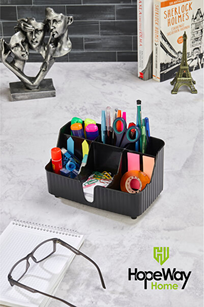 HopeWay Home Organizator de birou cu 6 compartimente și suport pentru pixuri ...