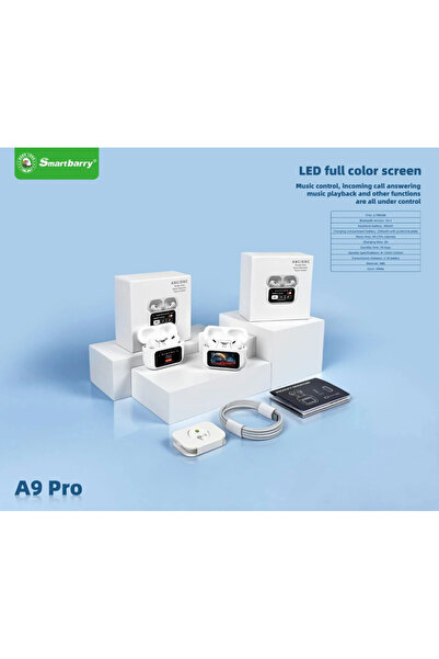 Smatbarry A9 Pro Earbuds with touch screen noise cancellation long battery li...