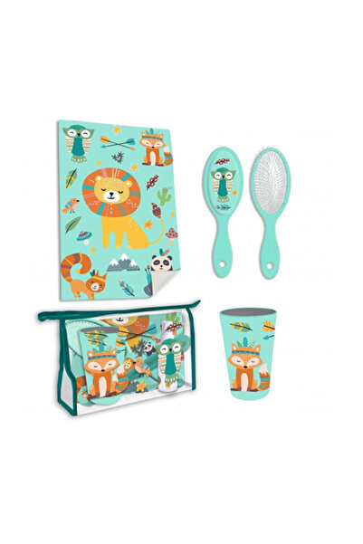 KIDSEUROSWAN Set de călătorie pentru copii cu animale din junglă, verde, 23 x...