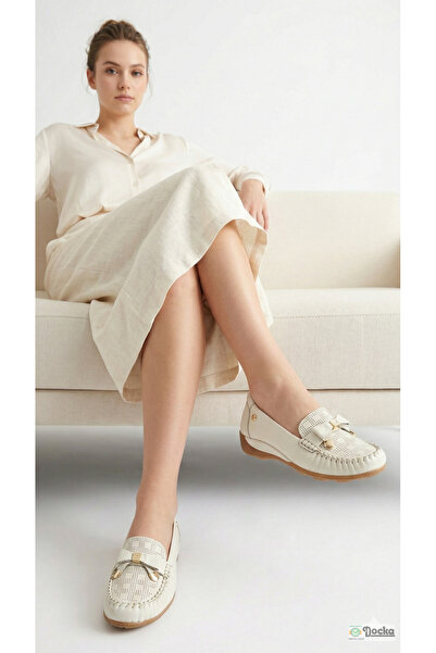 Mammamia Kadın Hakiki Deri Bağcıksız Ortopedik Yazlık Ayakkabı M27YA/3830