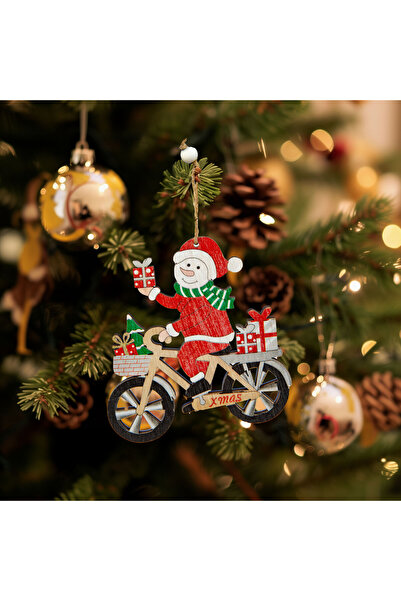 FAMİLY Decor pentru brad - om de zapadă - cu agățătoare - 21,5 x 11,5 cm