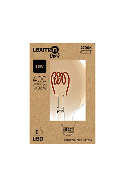 Lexman Bec LED decorativ Lexman, E27, G95, 5.9 W,alb cald, 2700K, 400 lm, tip...