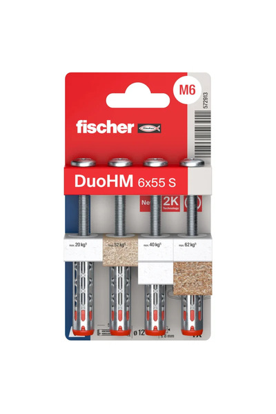 OEM Μεταλλικός πείρος με βίδα, Fischer DuoHM S, για γυψοσανίδα, Ø 6 x 55 mm (...