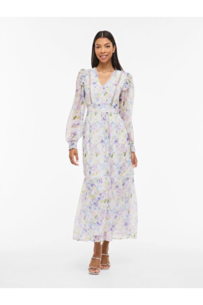 VILA Maxikleid VIROMAN Langärmeliges