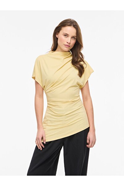 VILA Oberteil mit kurzen Ärmeln VIMIRANDA Stehkragen