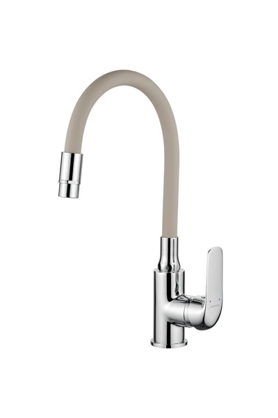 OEM Baterie bucatarie Elza, monocomanda, bej - crom