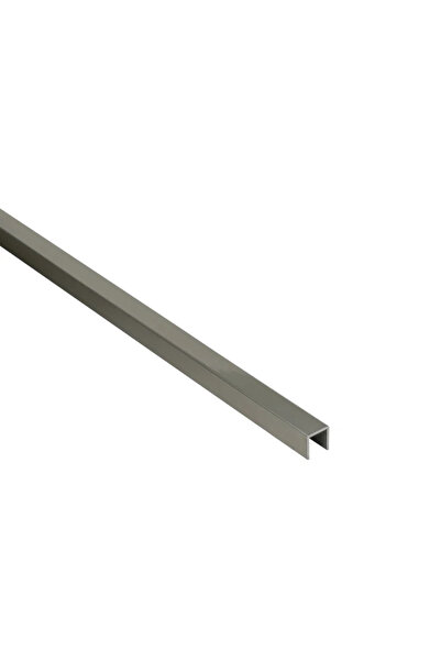 STANDERS Προφίλ U από βουρτσισμένο ανοδιωμένο αλουμίνιο, 10 x 10 x 1 mm, L = ...