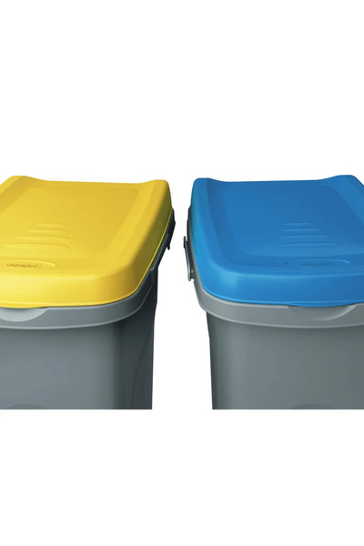 OEM Home waste bin, plastic, lid opening, 15 L, yellow